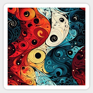 Abstract Swirls and Waves Effect illustration Sticker